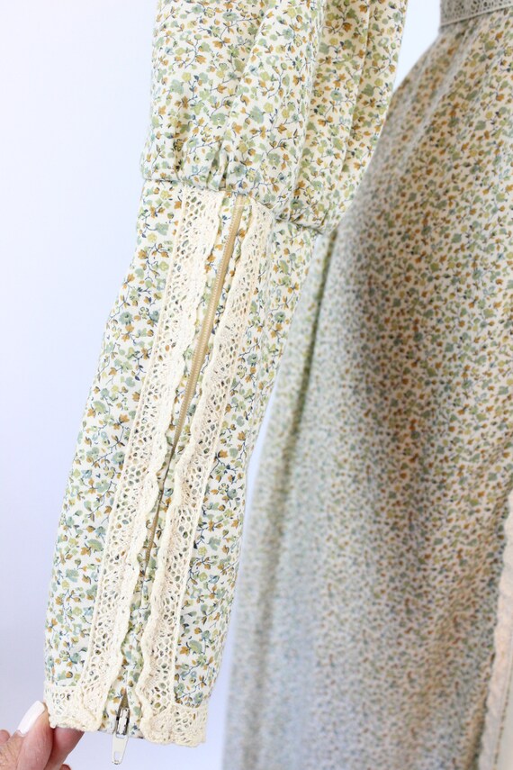 1970s GUNNE SAX cotton FLORAL maxi dress xs | new sp… - Gem
