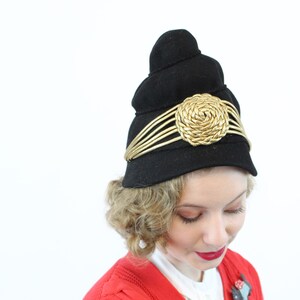 1940s turban hat wool gold bullion high profile image 5