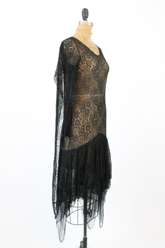 1920s lace spiderweb dress xs | antique handkerch… - image 5