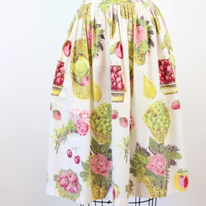 1950s CHERRY pear fruit novelty print skirt xs new spring summer image 4