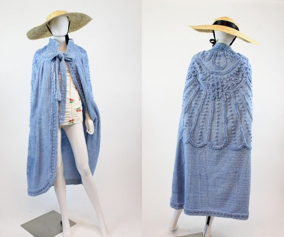 RARE 1930s 1940s chenille beach cape | vintage b
