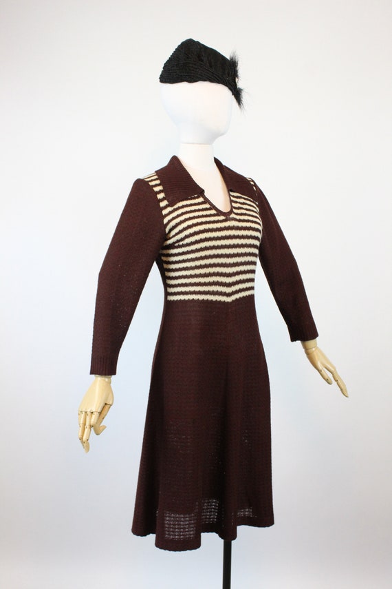 1970s does 1930s knit dress small medium | new kn… - image 6