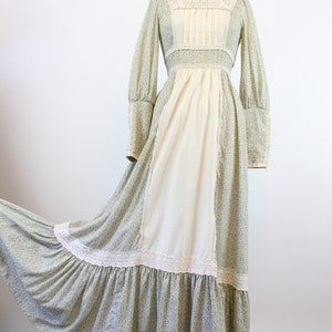 1970s GUNNE SAX cotton FLORAL maxi dress xs new spring summer image 3
