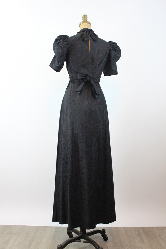 1930s MOIRE puff SLEEVES dress gown small | new w… - image 7