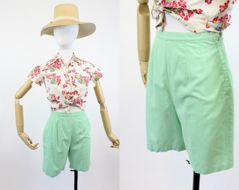 1950s mint cotton shorts xs | vintage bradley shorts