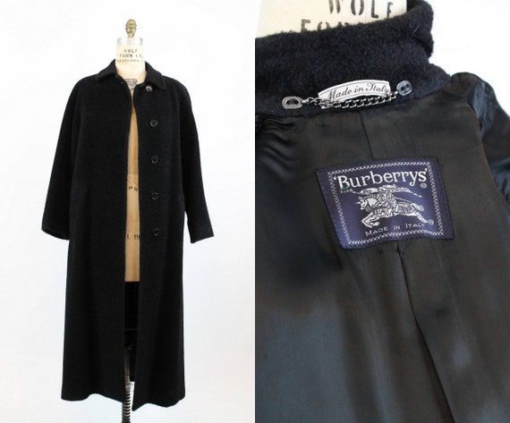 1980s BURBERRY coat large | vintage wool boucle a