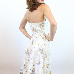 1950s FAN PRINT halter novelty dress xs new spring summer image 7