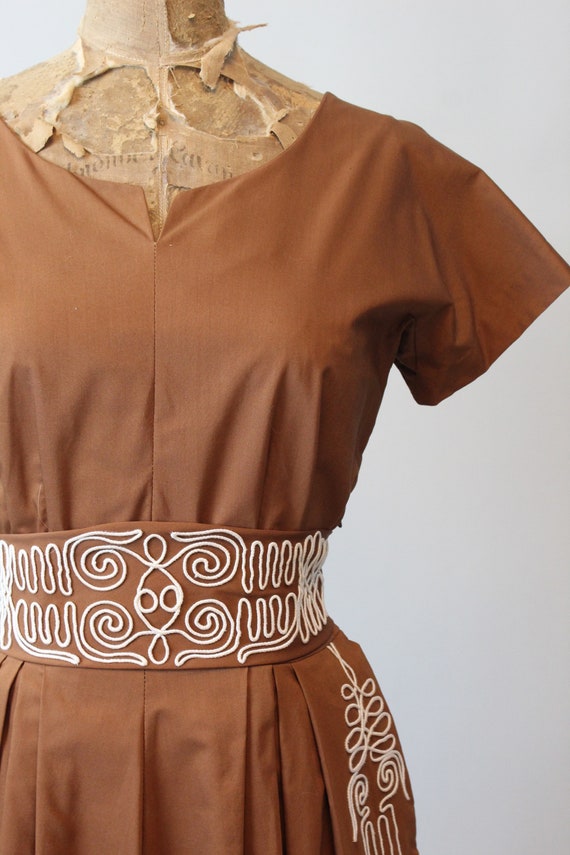 1950s ANN FOSTER soutache dress medium | new spri… - image 3
