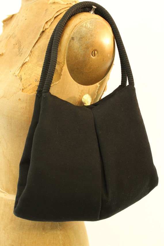 1950s coblentz wool felt kisslock purse | frame p… - image 3