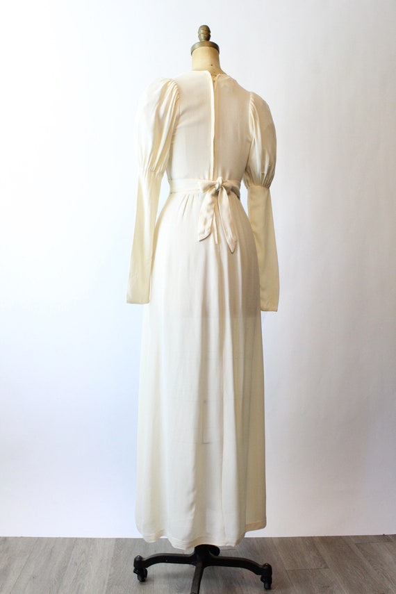 1970s RADLEY Ossie Clark moss crepe maxi dress xs… - image 8