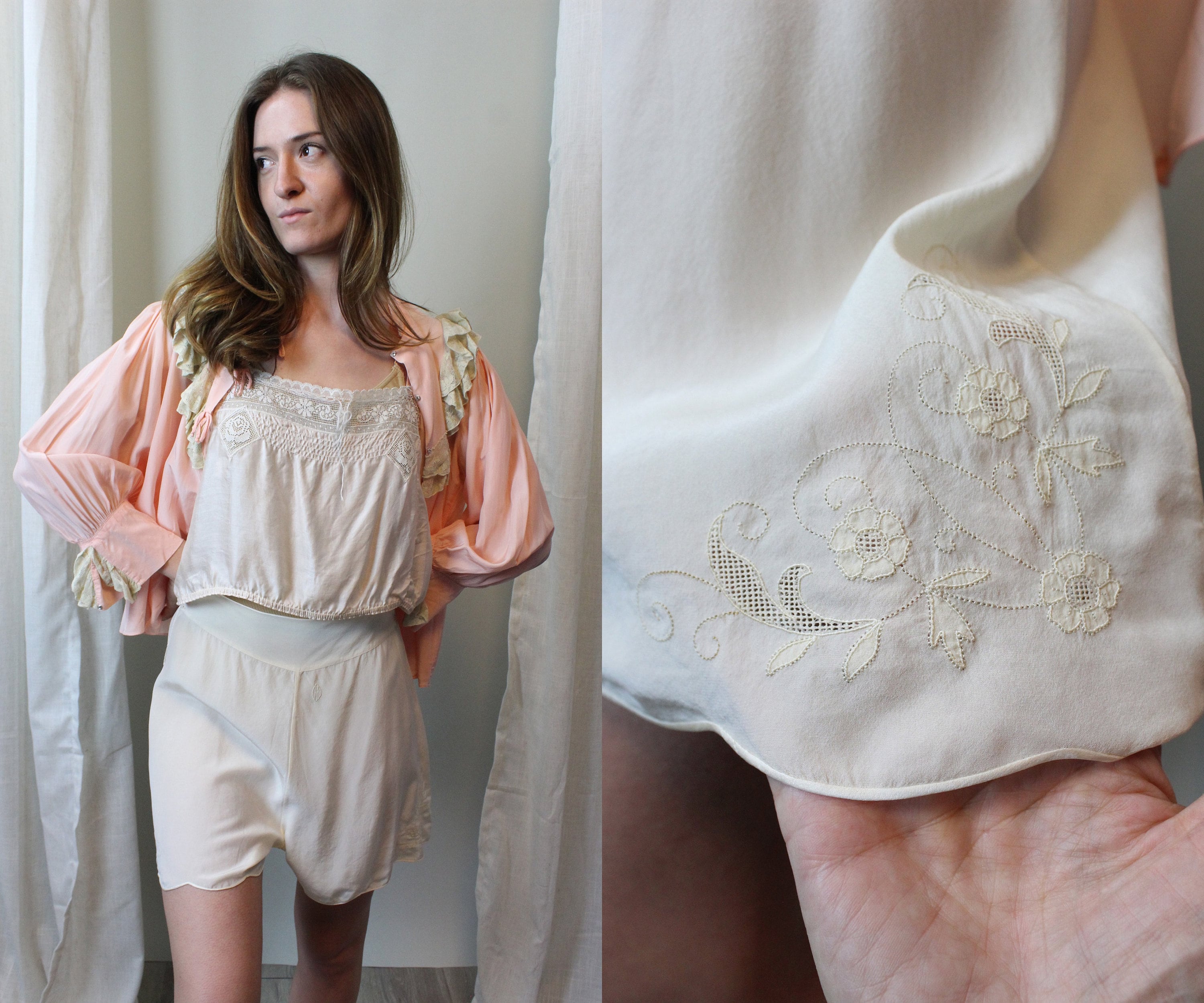 1930s TAP SHORTS lingerie scallop hem small | new spring summer