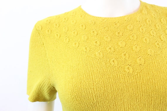 1940s CHARTREUSE knit dress xs small | new spring… - image 9