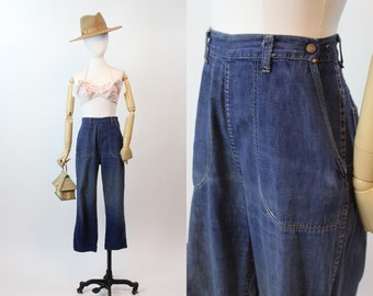 1940er 1950er Jeans DENIM Arbeitskleidung xs | neuer Frühlingssommer