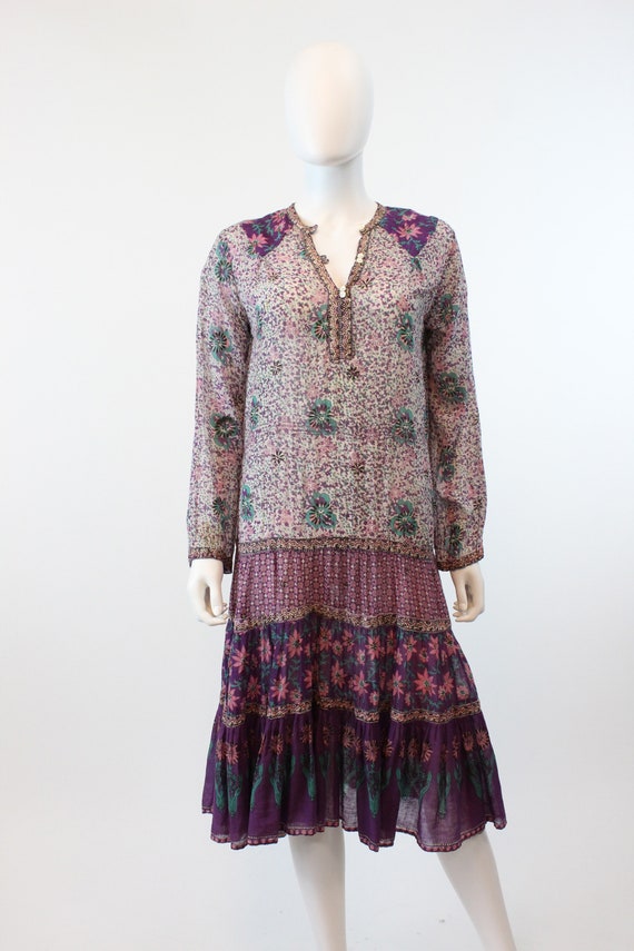 1970s Adini caftan cactus print small  | vintage … - image 2