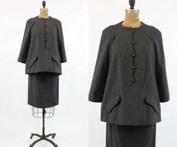 1960s Geoffrey Beene suit xs | trapeze tunic top … - image 1