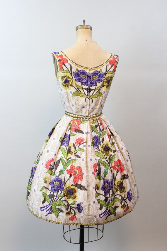 1950s Ice Blue Silk Organza Suzy Perette Dress