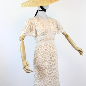 1970s VICTOR COSTA lace wedding dress xs new spring summer image 7