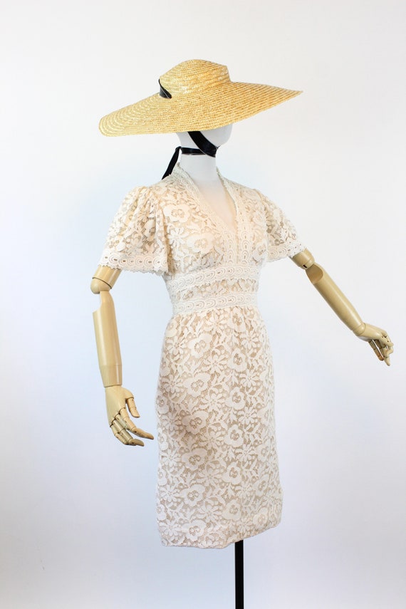 1970s VICTOR COSTA lace wedding dress xs | new sp… - image 7