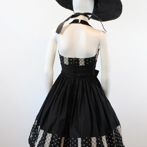 1950s Joan Barrie HALTER cotton dress EYELET xxs new spring summer summer image 9