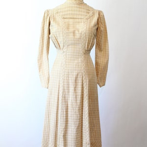 ANTIQUE 1905 edwardian COTTON dress xxs new fall image 2