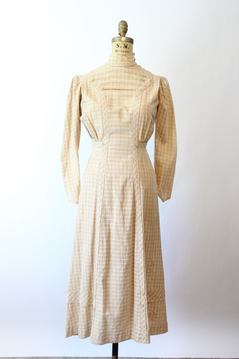 ANTIQUE 1905 edwardian COTTON dress xxs new fall image 2