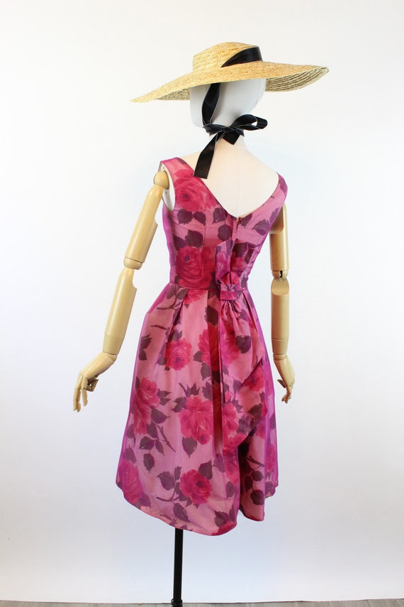 1950s ROSE PRINT organza dress xxs | new spring s… - image 7