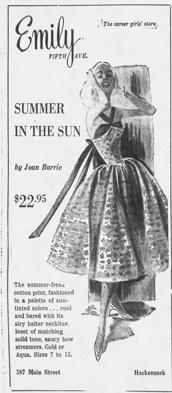 1950s Joan Barrie HALTER cotton dress EYELET xxs … - image 3