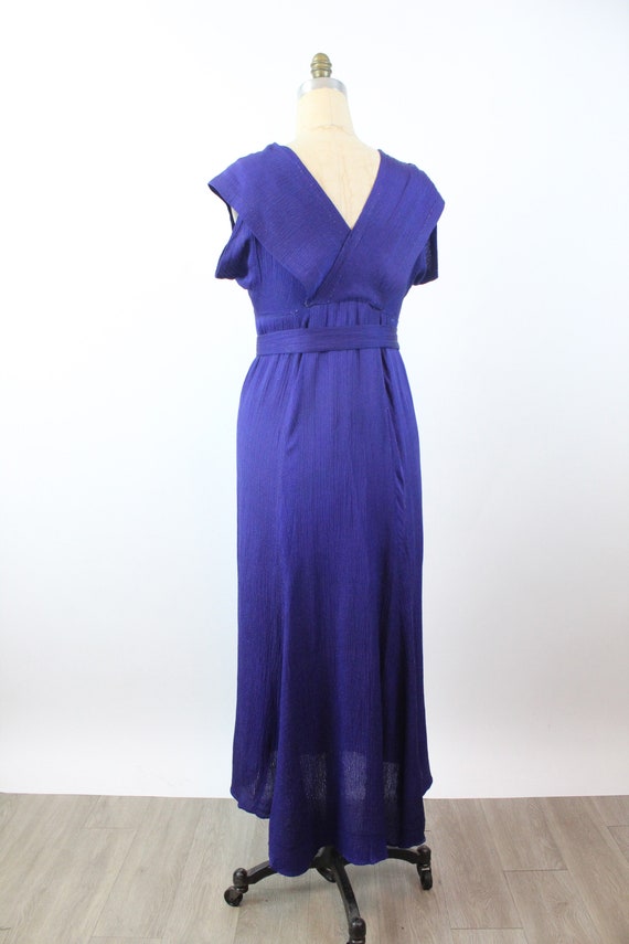 1930s PURPLE LAME rayon gown dress large | new wi… - image 10