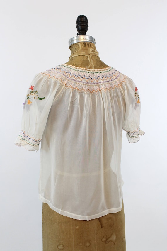 1930s Peasant Blouse - silver emb main image 0