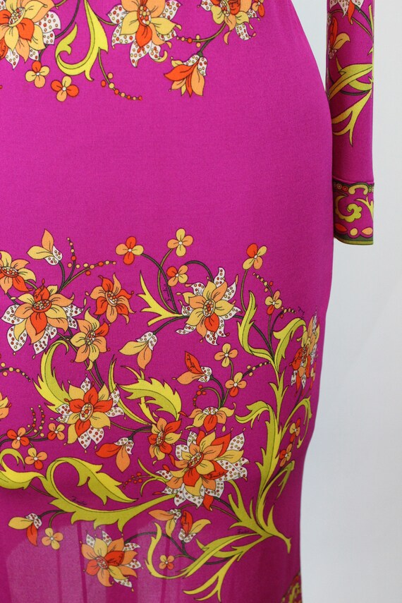 1960s 1970s EMILIO PUCCI magenta chartreuse SILK … - image 6