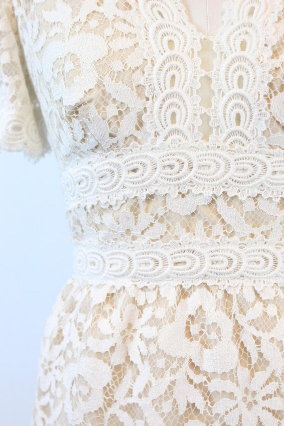 1970s VICTOR COSTA lace wedding dress xs | new sp… - image 6