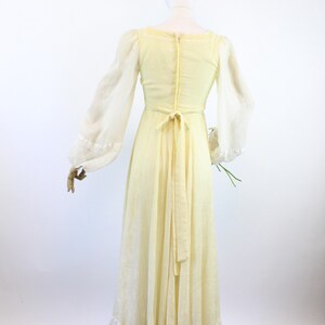 1970s Gunne Sax CORSET Yellow Floral Maxi Dress Xs | New Spring Summer ...