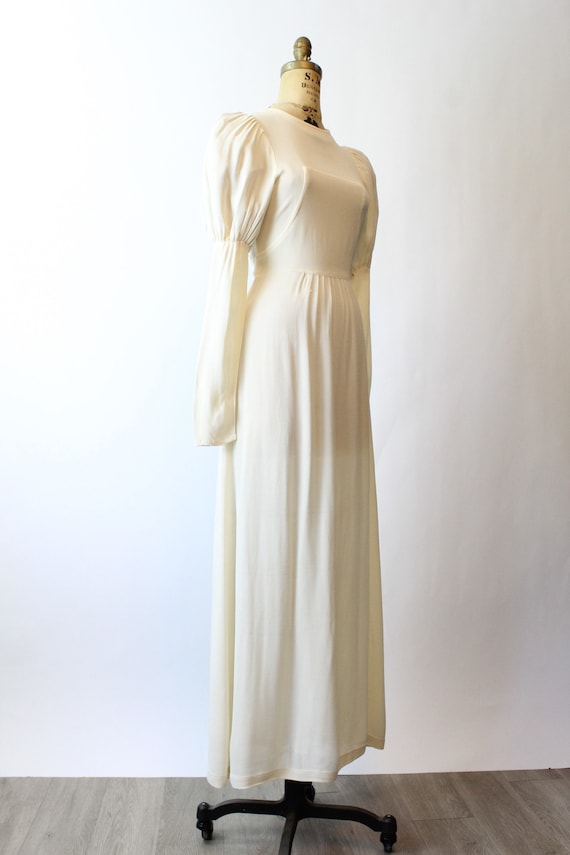 1970s RADLEY Ossie Clark moss crepe maxi dress xs… - image 7