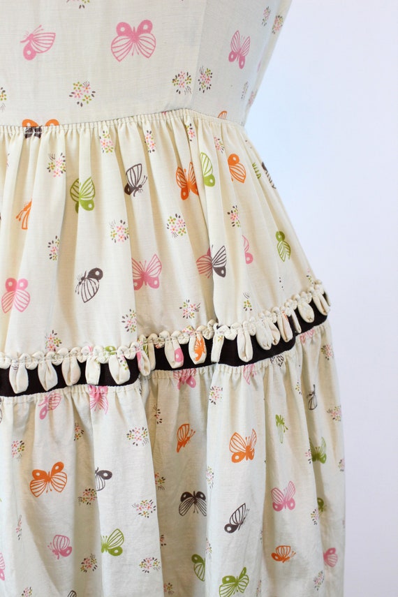 1950s MOTH butterfly print Vicky Vaughn dress xs … - image 5