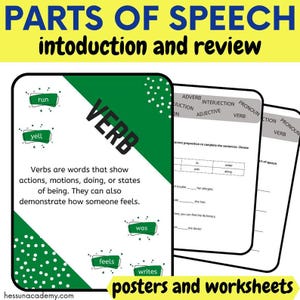 Parts of Speech Introduction and Review Activity