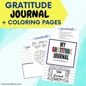 Gratitude Journal for Kids with Gratitude Coloring Pages Included