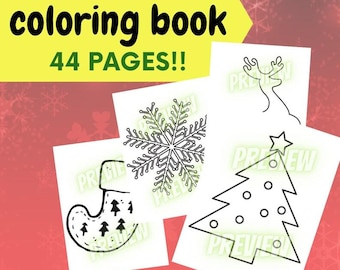 Simple Christmas Coloring Book and Christmas Coloring Pages for Kids