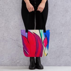Vibrant Artistic Tulip Tote bag