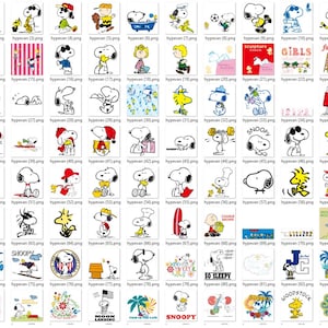 309 Snoo.py PNG Bundle | Cute Peanuts Cartoon Clipart | S.noopy Woodstock Digital Stickers | Retro Comic Art | Sublimation & Print Use