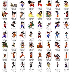 580 Dragon Ball Mega PNG Bundle | Anime Goku Clipart, DBZ Characters Transparent Background for Stickers, Edits, Procreate, Sublimation