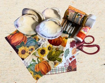Kit de bricolaje para decoupage con conchas
