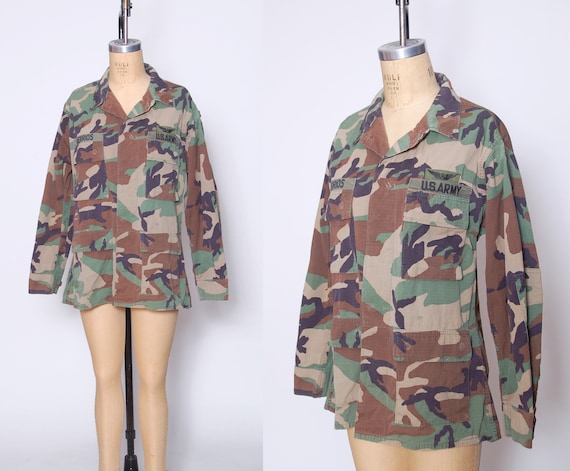 Vintage 90s camouflage jacket / Military US Army J