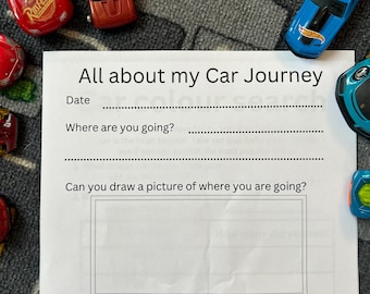 Todo sobre mi viaje / Hoja de reflexión divertida sobre viajes para niños / Actividad imprimible para viajes por carretera / Descarga instantánea