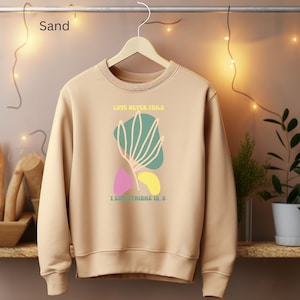 Christian Sweatshirt, Corinthians, Faith Hoodie, Religious Sweater, Christian Gift, Christian Saying, Love, Autumn, Gospel