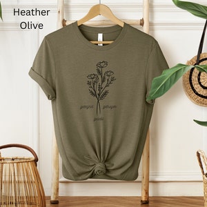 Christian T-shirt, Faith T-shirt, Religious T-shirt, Christian gift, Christian saying, Love, Shirt for women, Floral T-shirt