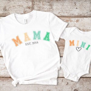 Mama Shirt, Mama and Mini Shirt, Gift for Moms, Customizable T-Shirt, Customizable Gift, Clothing for Women, Mom Shirt