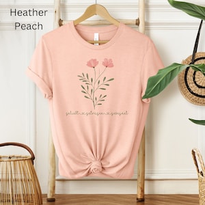 Christian T-Shirt, Faith T-Shirt, Religious T-Shirt, Christian Gift, Christian Saying, Love, Shirt For Women, Flower T-Shirt