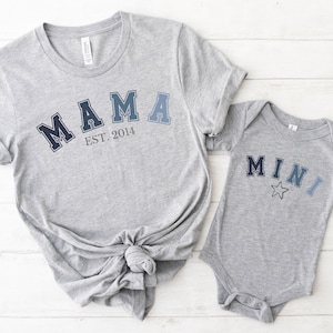 Mama Shirt, Mama and Mini Shirt, Gift for Moms, Customizable T-Shirt, Customizable Gift, Clothing for Women, Mom Shirt