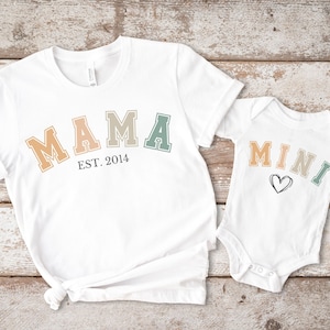Mama Shirt, Mama and Mini Shirt, Gift for Moms, Customizable T-Shirt, Customizable Gift, Clothing for Women, Mom Shirt