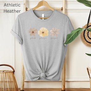 Christian T-shirt, Faith T-shirt, Religious T-shirt, Christian gift, Christian saying, Love, Shirt for women, Floral T-shirt